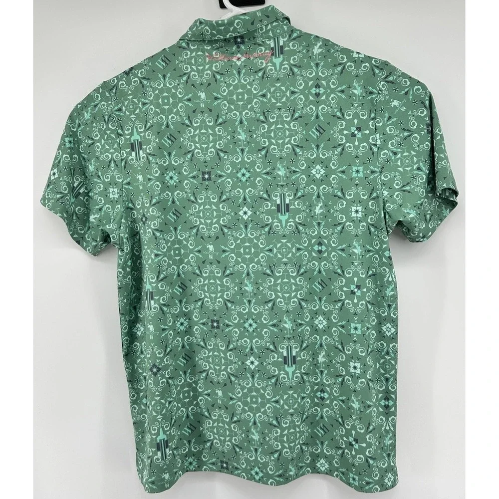 William Murray Golf Green Geometric Print Polo